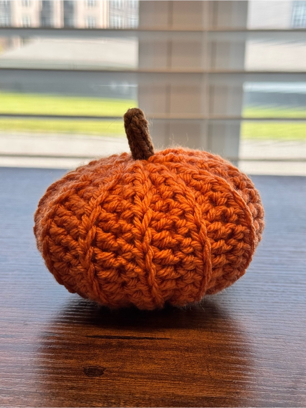 Handcrafted Orange Crochet Pumpkin by - Picture 3 of 5